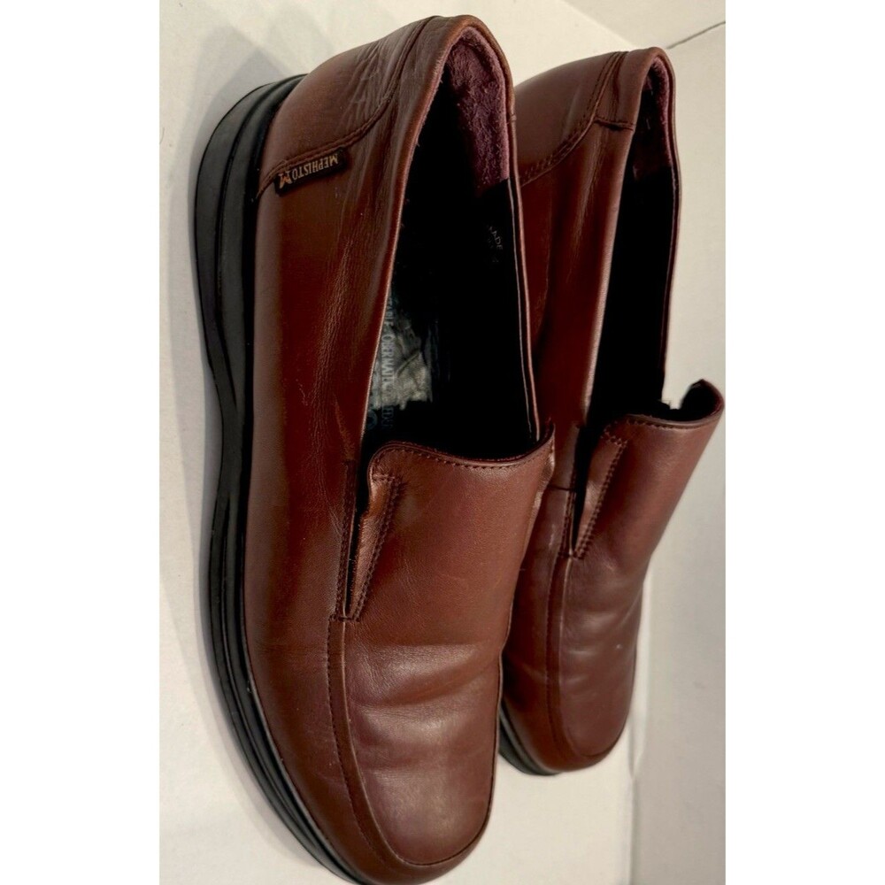 Mephisto Air Relax Leather Brown Slip On Loafers Comfort Walking Mens US 10.5